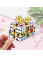 Book Lover Merch Shop Crime Scene Vinyl Sticker