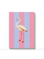 Kaleido Striped Flamingo Perfect Bound Notebook A6