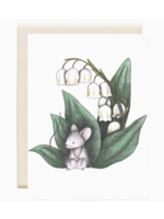 Inkwell Cards Mouse in Flowers CBA007