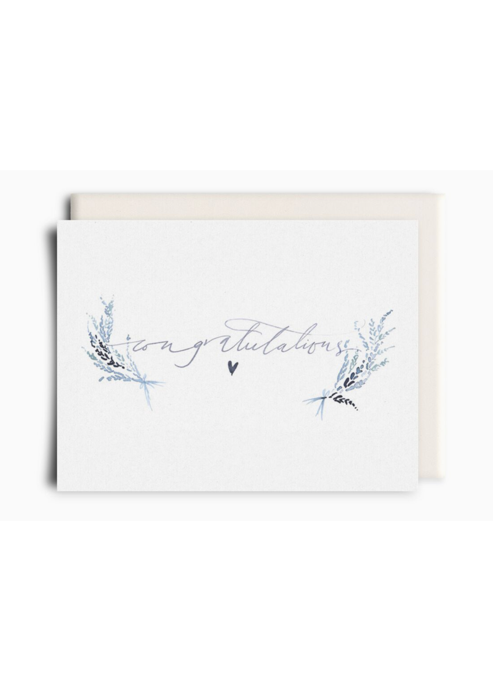 Inkwell Cards Congratulations Little Heart Blue