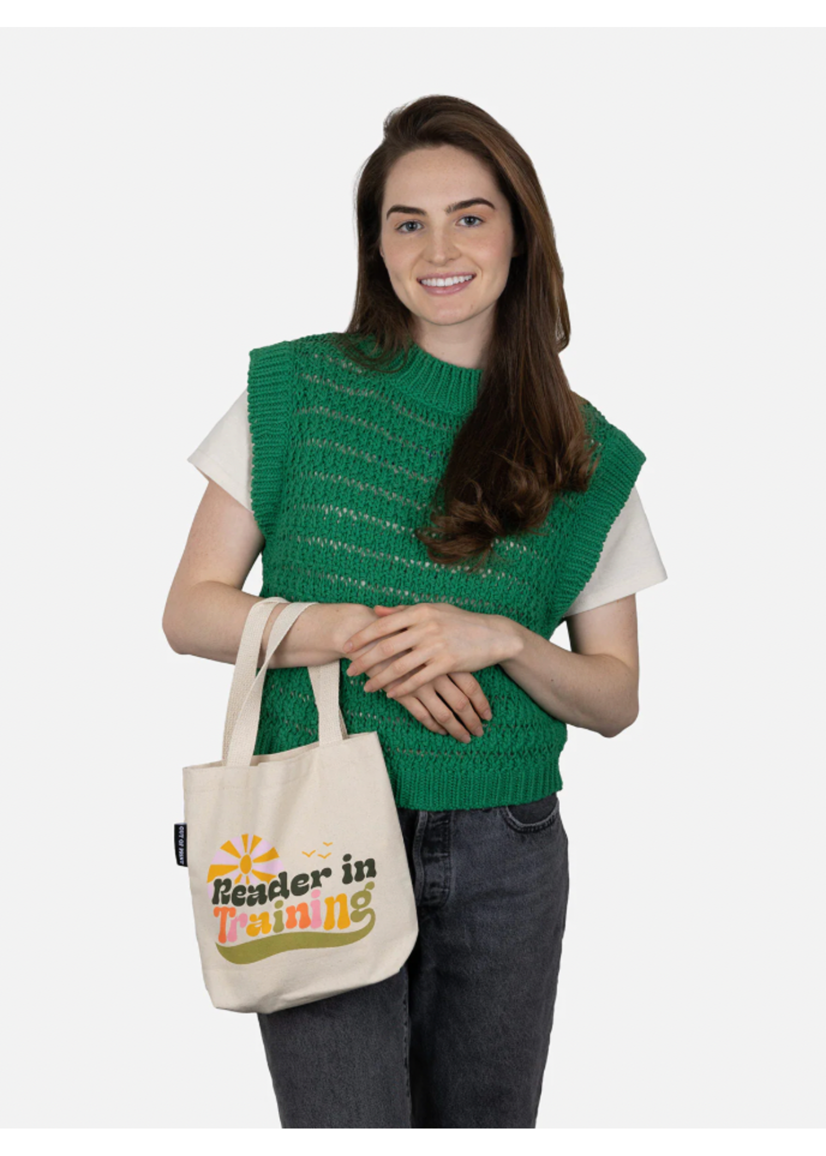 Out of Print Reader in Training Mini Tote
