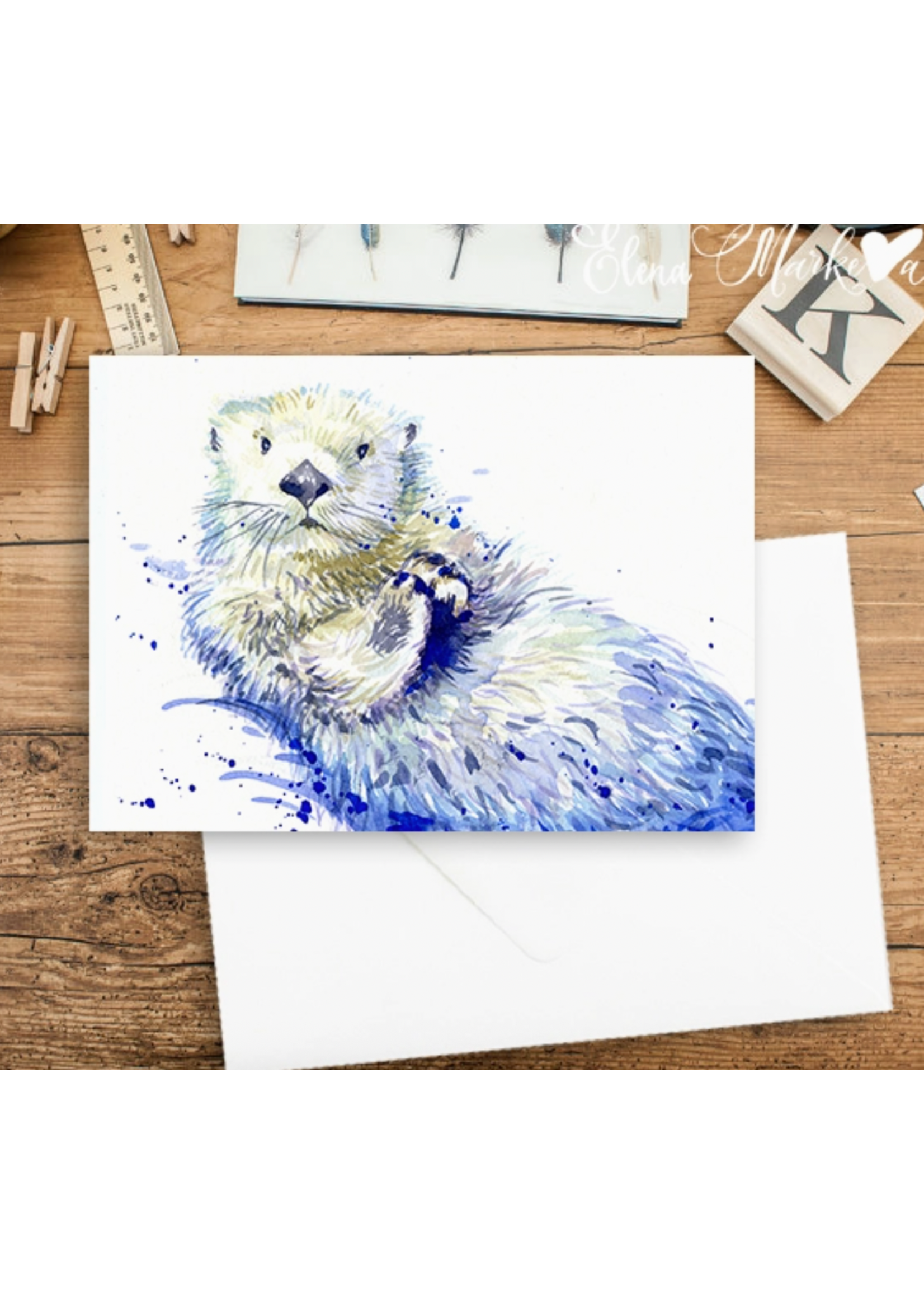 Elena Markelova Sea Otter Watercolor