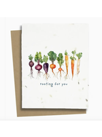 Greet N Grow Plantable Cards Rooting For You Vegetables Plantable Greeting Card