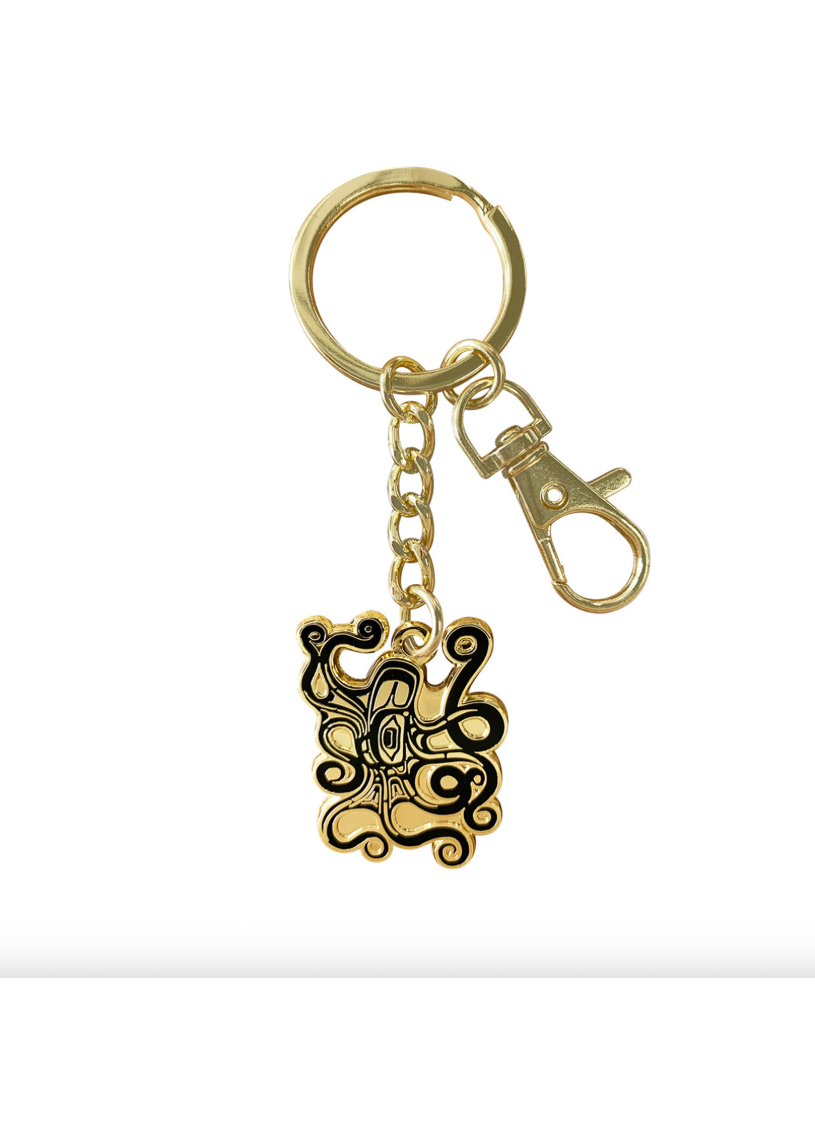 Native Northwest Enamel Keychain Octopus Nuu by Ernest Swanson