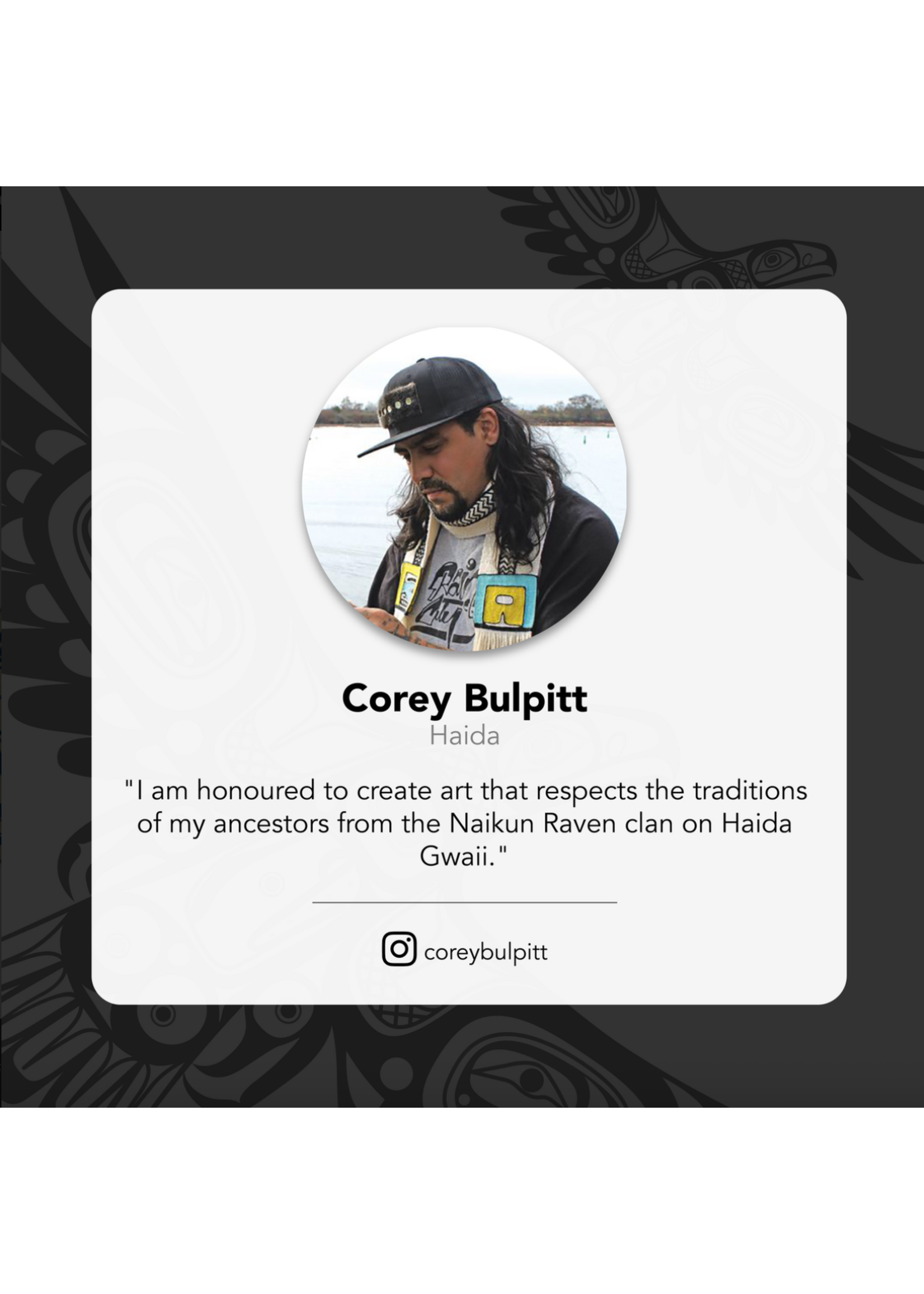 Native Northwest Wood Sticker Killer Whale by Corey Bulpitt