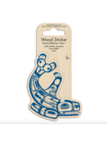 Native Northwest Wood Sticker Killer Whale by Corey Bulpitt