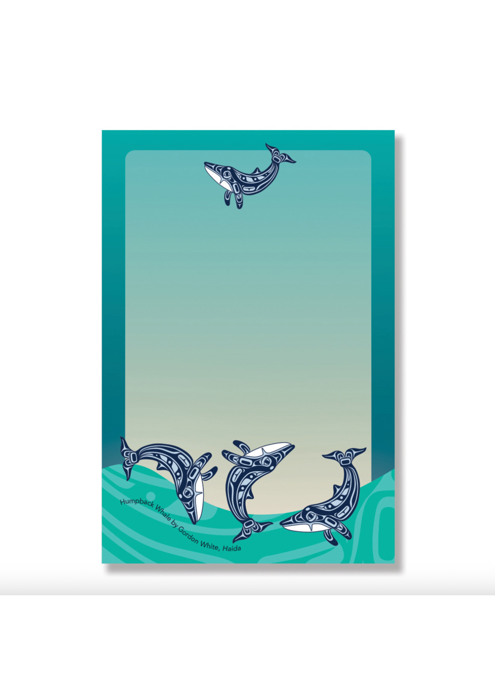 Native Northwest Notepad Humpback Whale by Gordon White