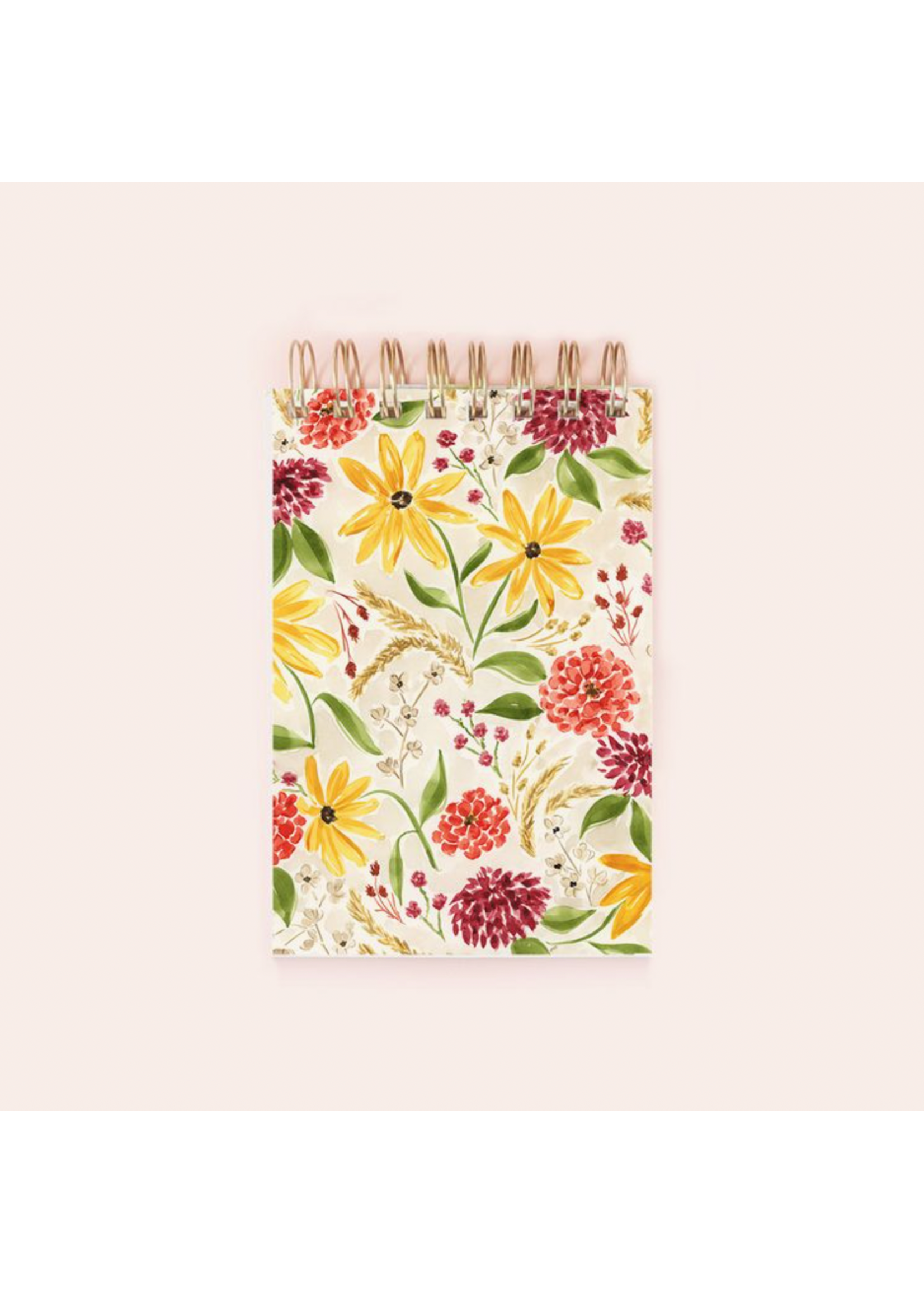 Almeida Illustrations Fall Florals Spiral Notepad 150 Lined Pages