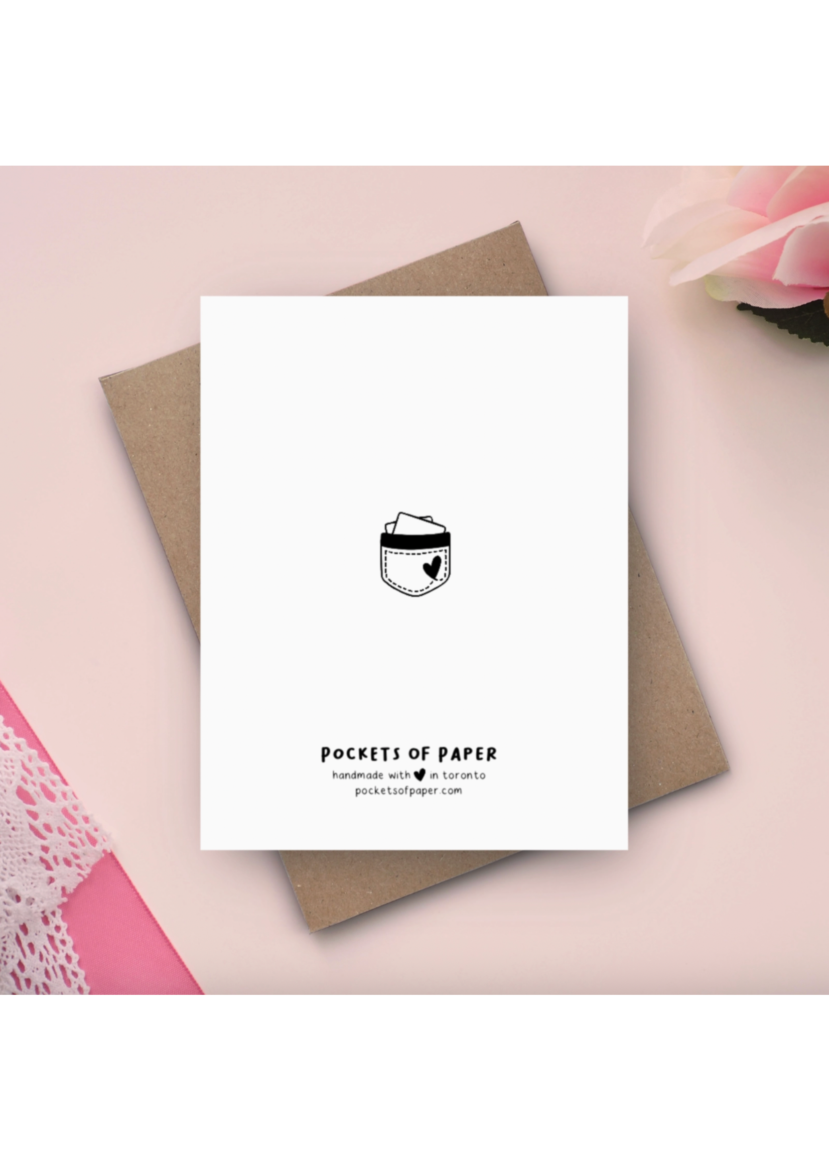 Pockets of Paper Lost Without You Greeting Card