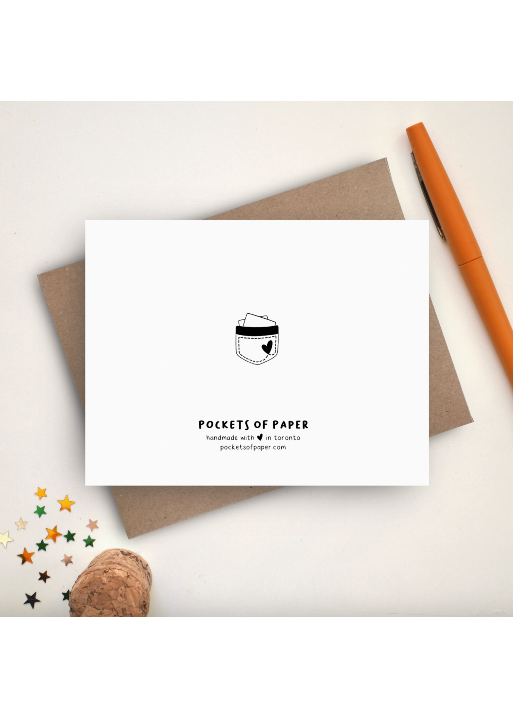Pockets of Paper Better Late Than Never Greeting Card