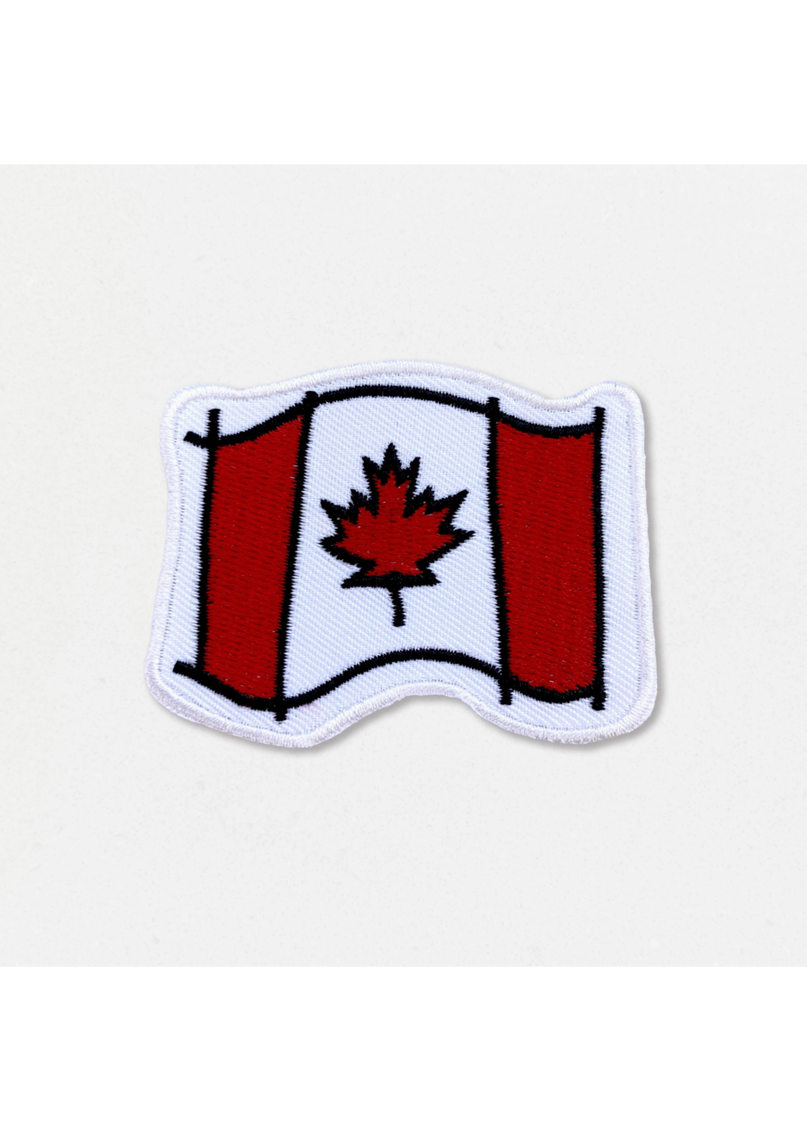Carolyn Draws Canada Flag Embroidered Iron on Patch