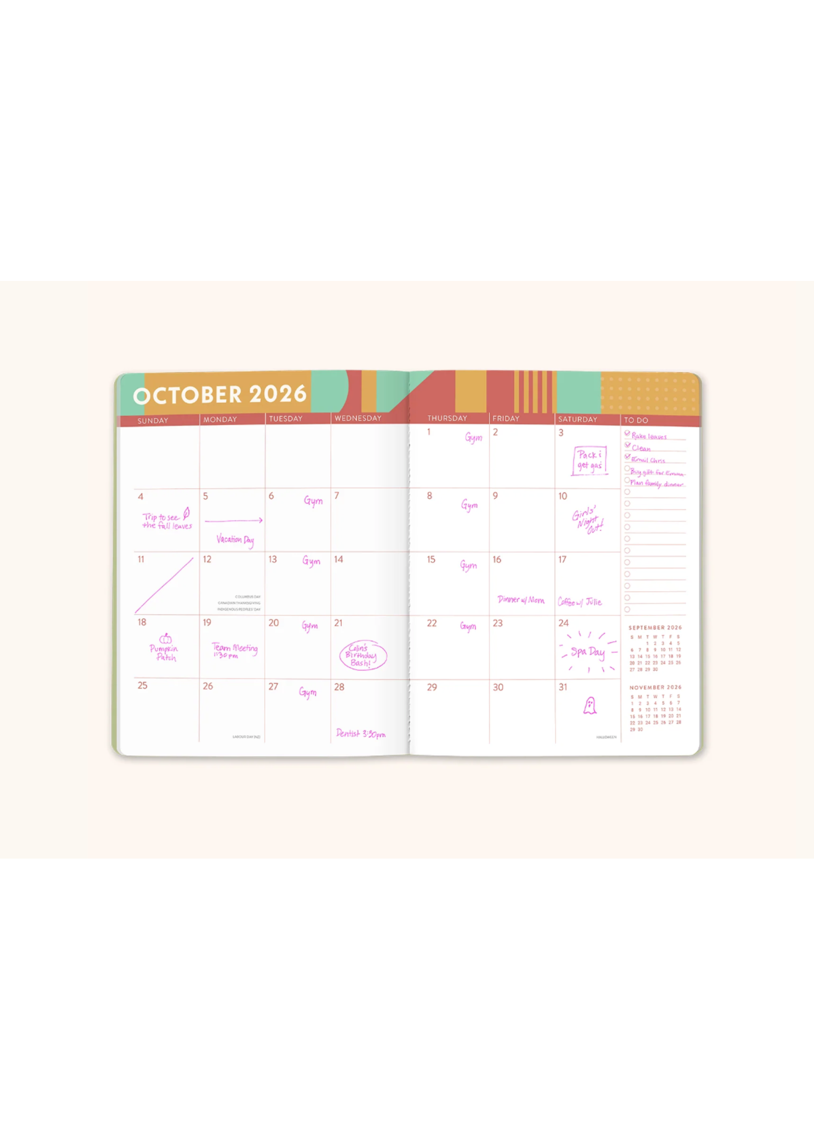 Studio Oh! 2026 Color Block Just Right Monthly Planner