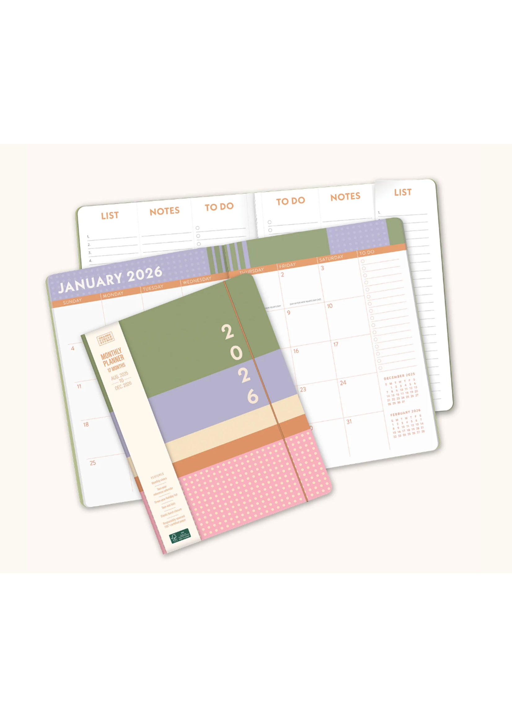 Studio Oh! 2026 Color Block Just Right Monthly Planner