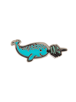 Out of Print Read Like a Narwhal Enamel Pin