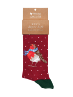 Wrendale Designs Robin Seasons Tweetings Christmas Mens Socks