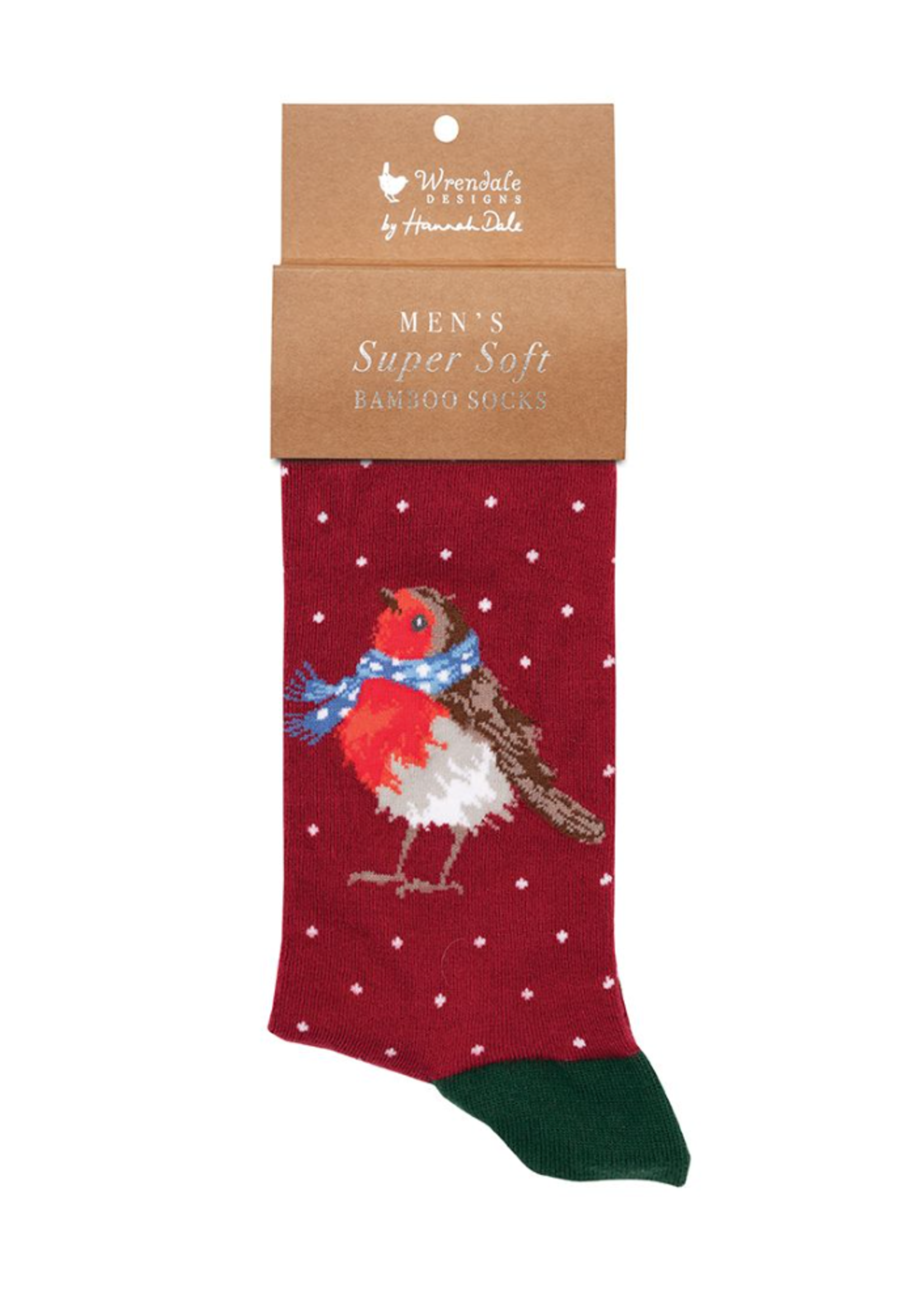 Wrendale Designs Robin Seasons Tweetings Christmas Mens Socks