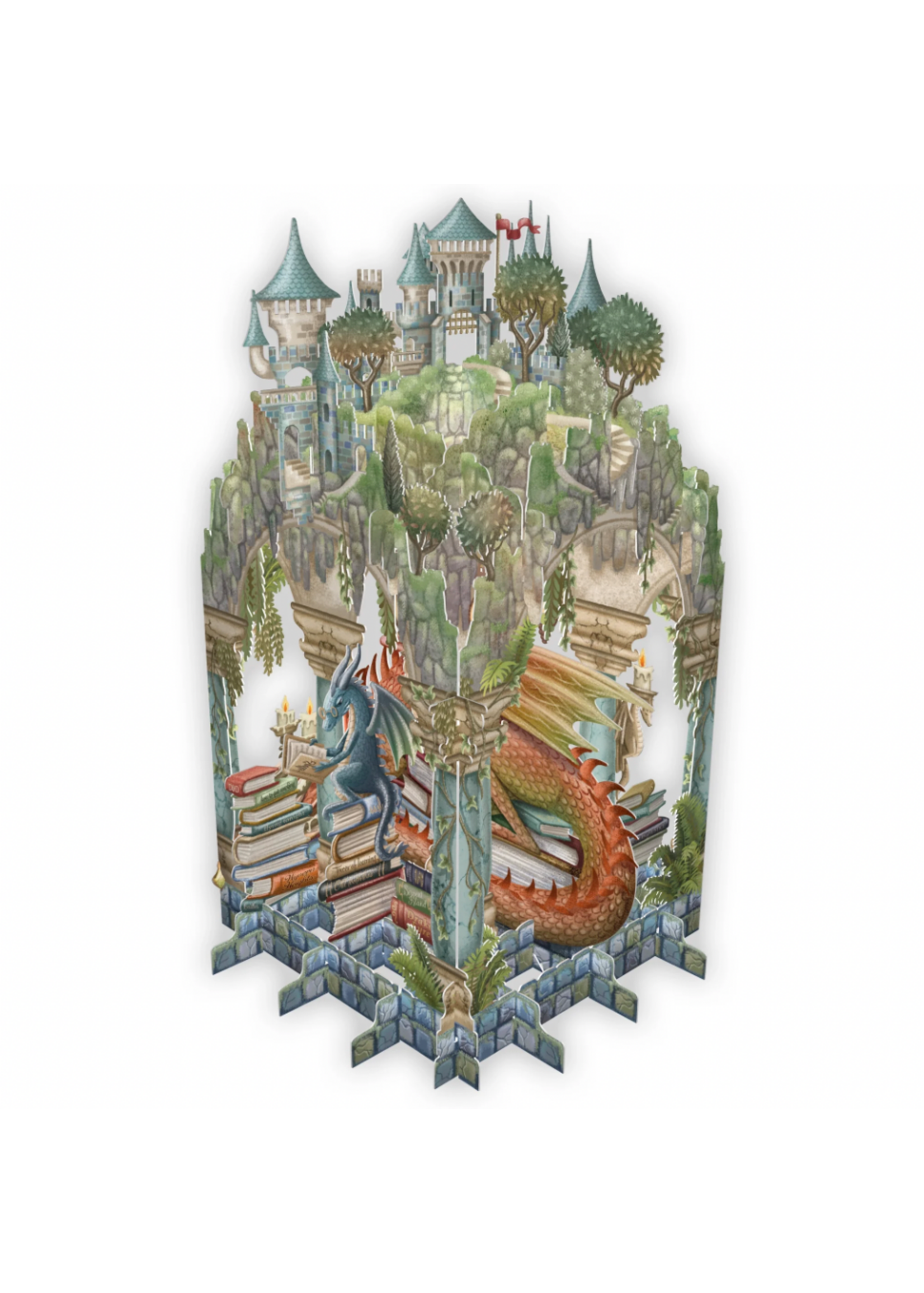 Paper D'Art 3D Pop Up Card Book Hoarder Dragon