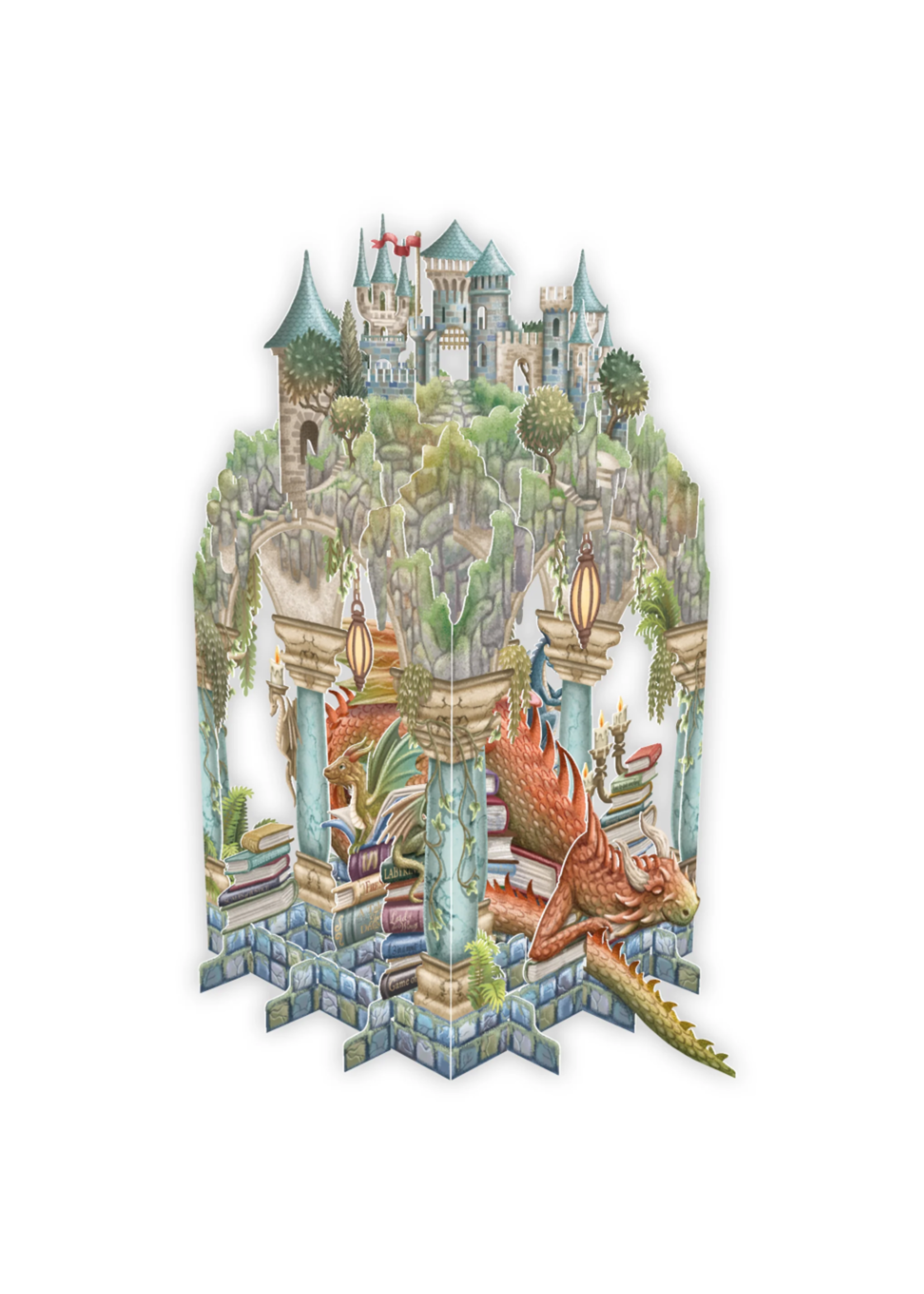 Paper D'Art 3D Pop Up Card Book Hoarder Dragon