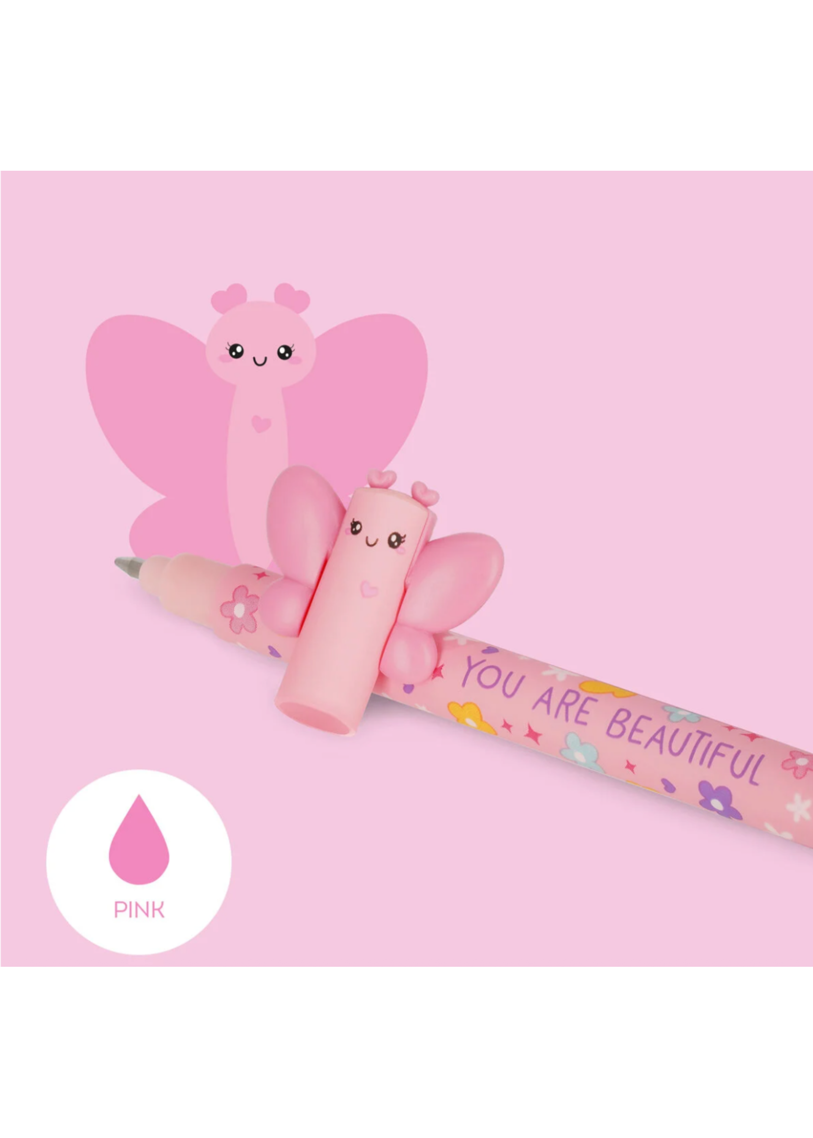 Legami You Are Beautiful Butterfly Erasable Pen Pink