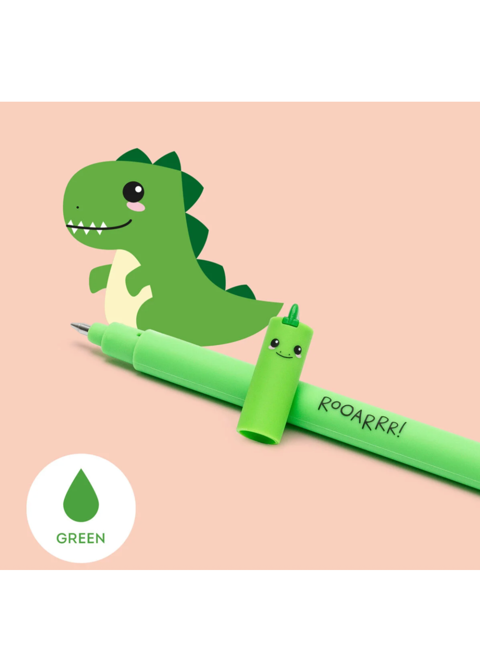 Legami Rooarrr! Dinosaur Erasable Pen Green