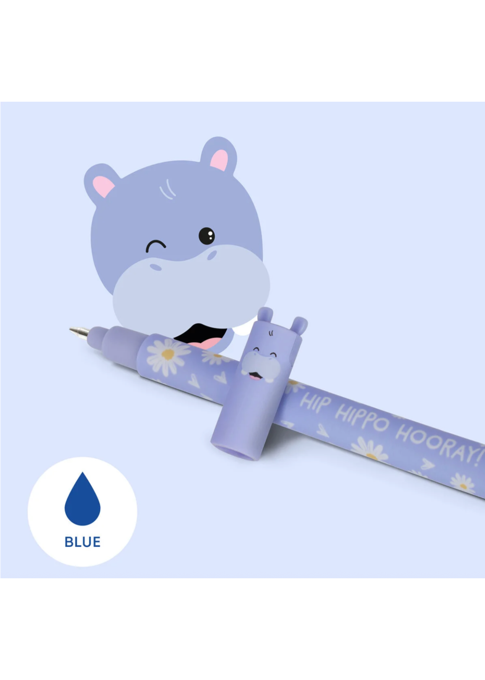 Legami Hippo Erasable Pen Blue Ink