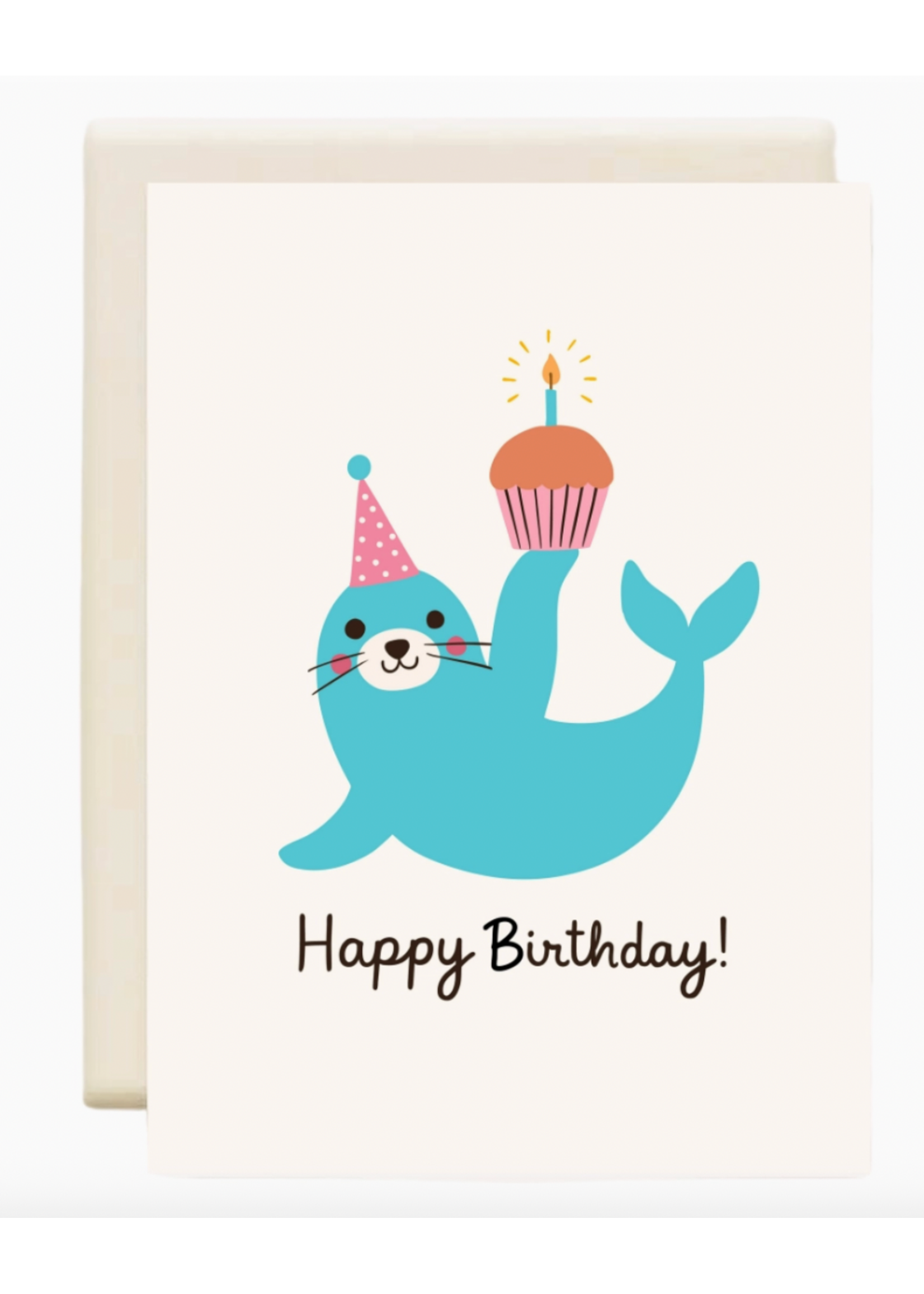 Inkwell Cards Happy Birthday Seal with Cupcake