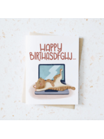 Hop & Flop Happy Birthasdfghj Tabby Cat Greeting Card