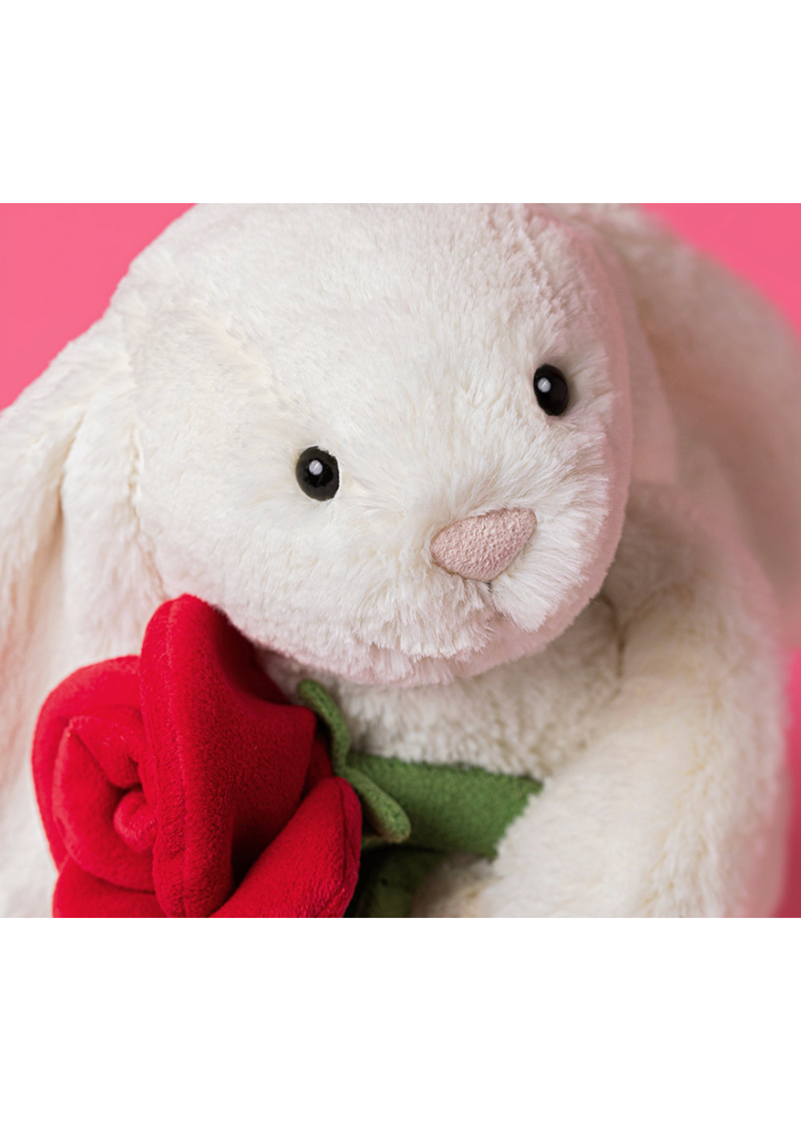 Jellycat Cream Bunny with Rose Jellycat