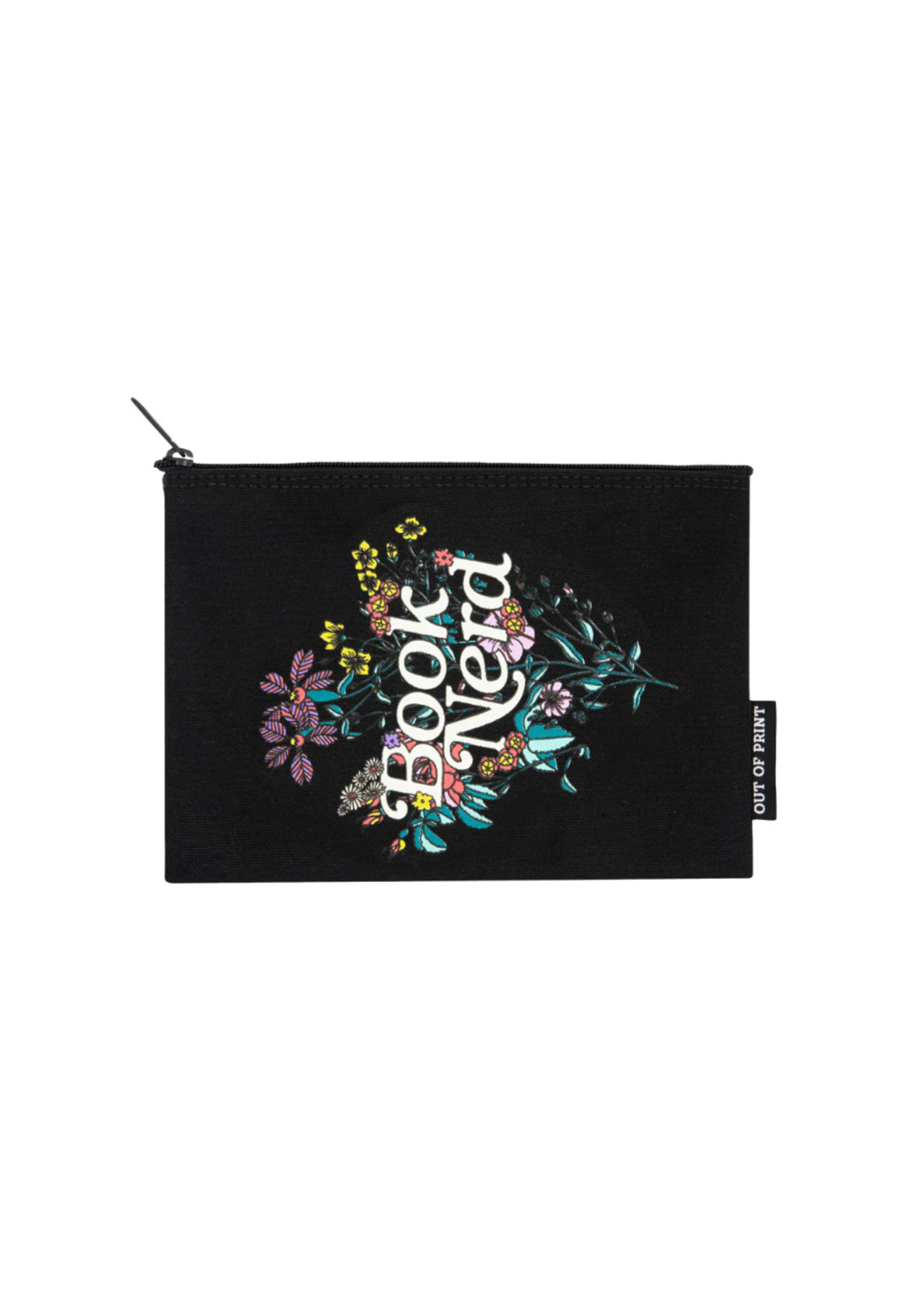 Out of Print Book Nerd Floral Pouch