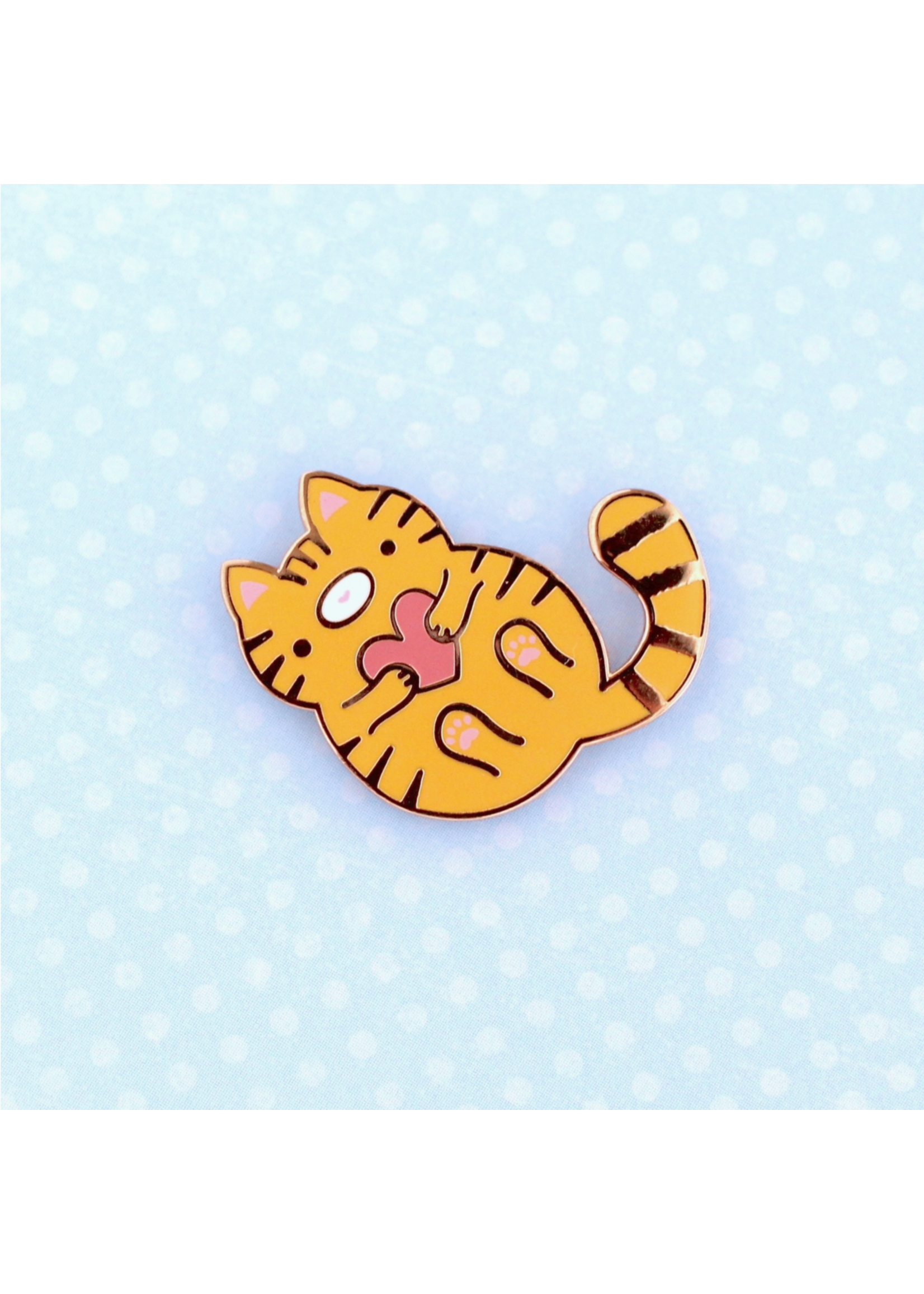 Wild Whimsy Woolies Orange Tabby Cat Enamel Pin