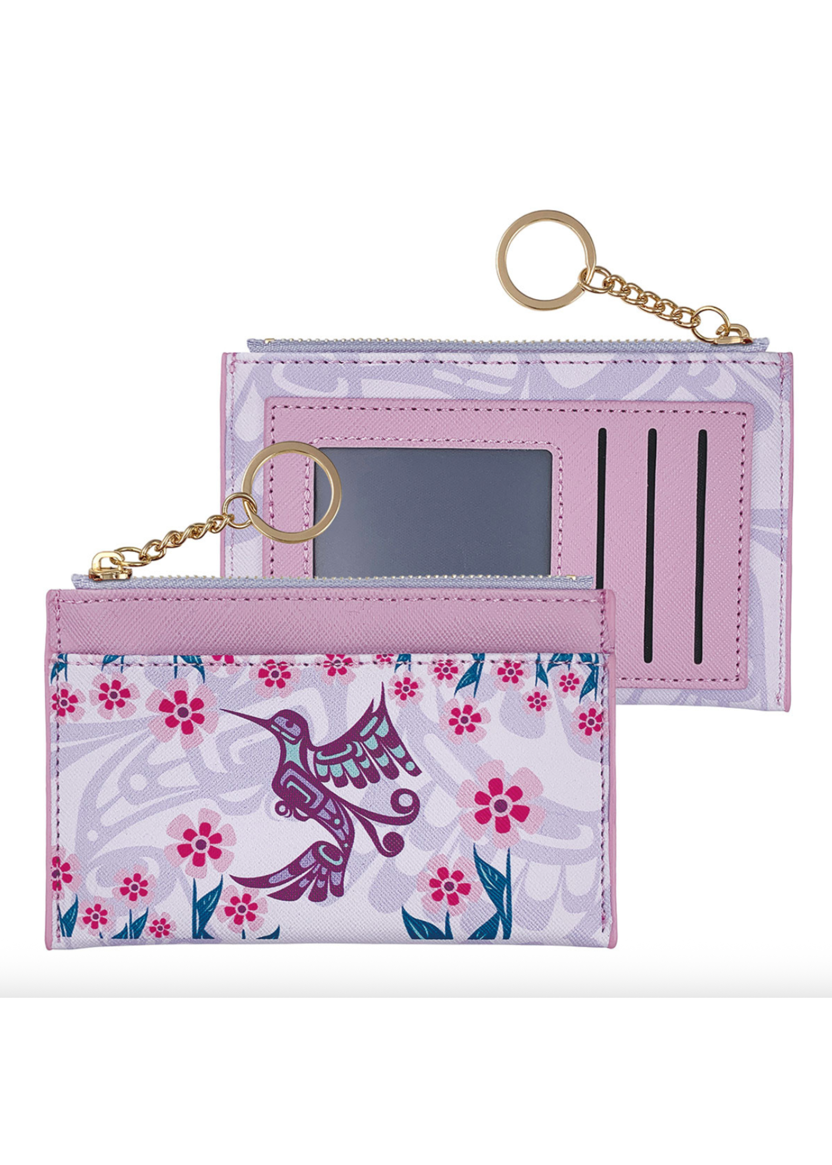 Native Northwest Zipper Card Wallet Hummingbird by Francis Dick