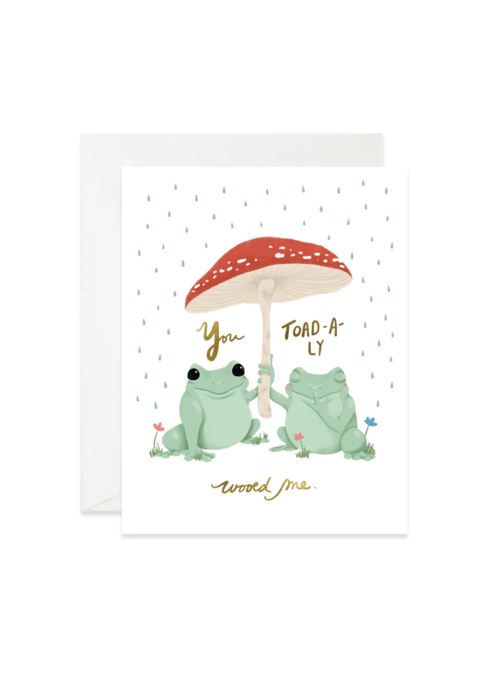 Good Juju Ink Totally Wooed Frogs Greeting Card
