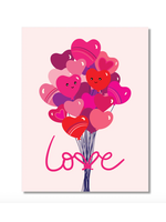 Designs by Val Heart Balloons Love Smiles Greeting Card