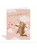 Halfpenny Kitten Cupid Greeting Card