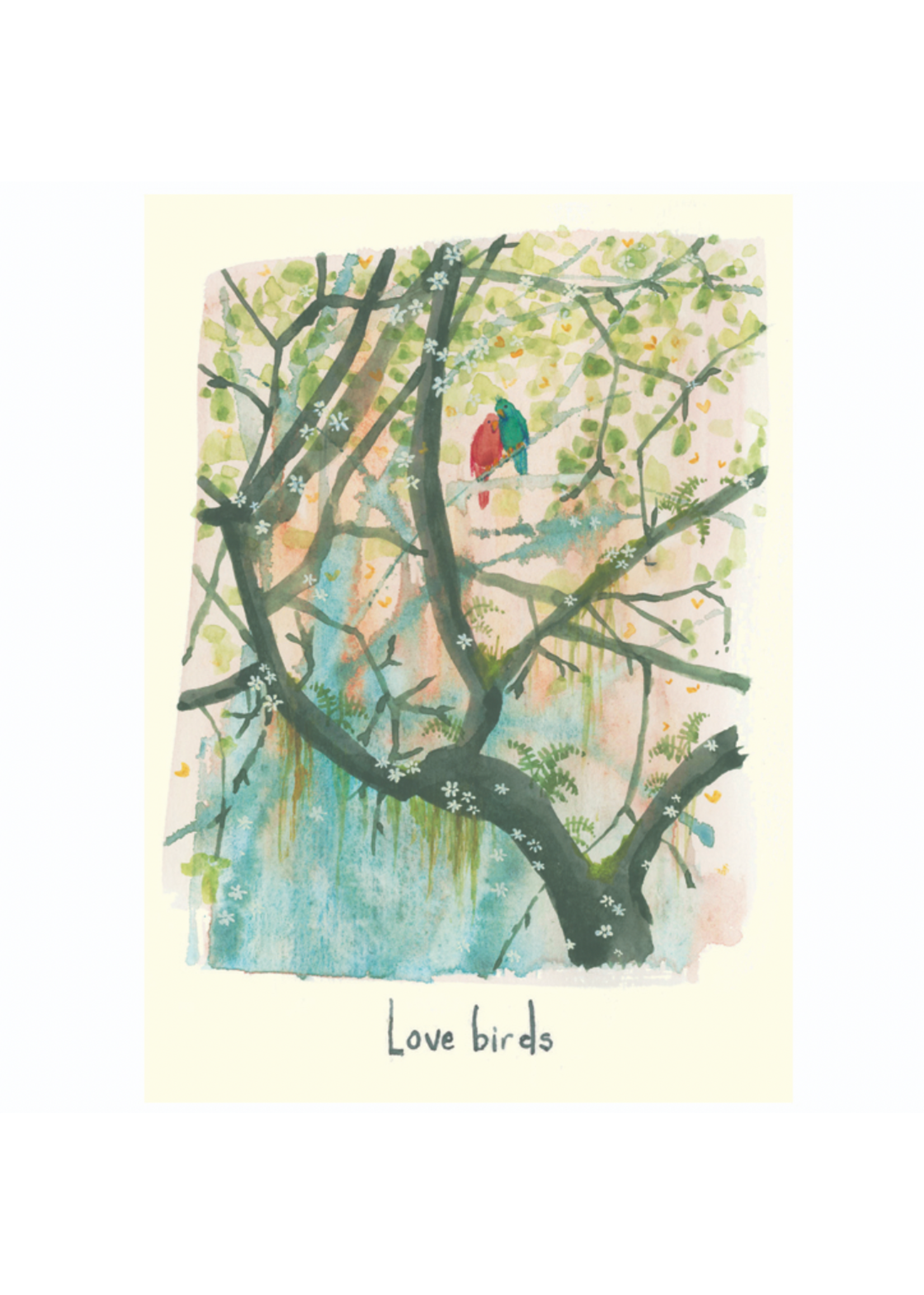 Two Bad Mice Love Birds Greeting Card