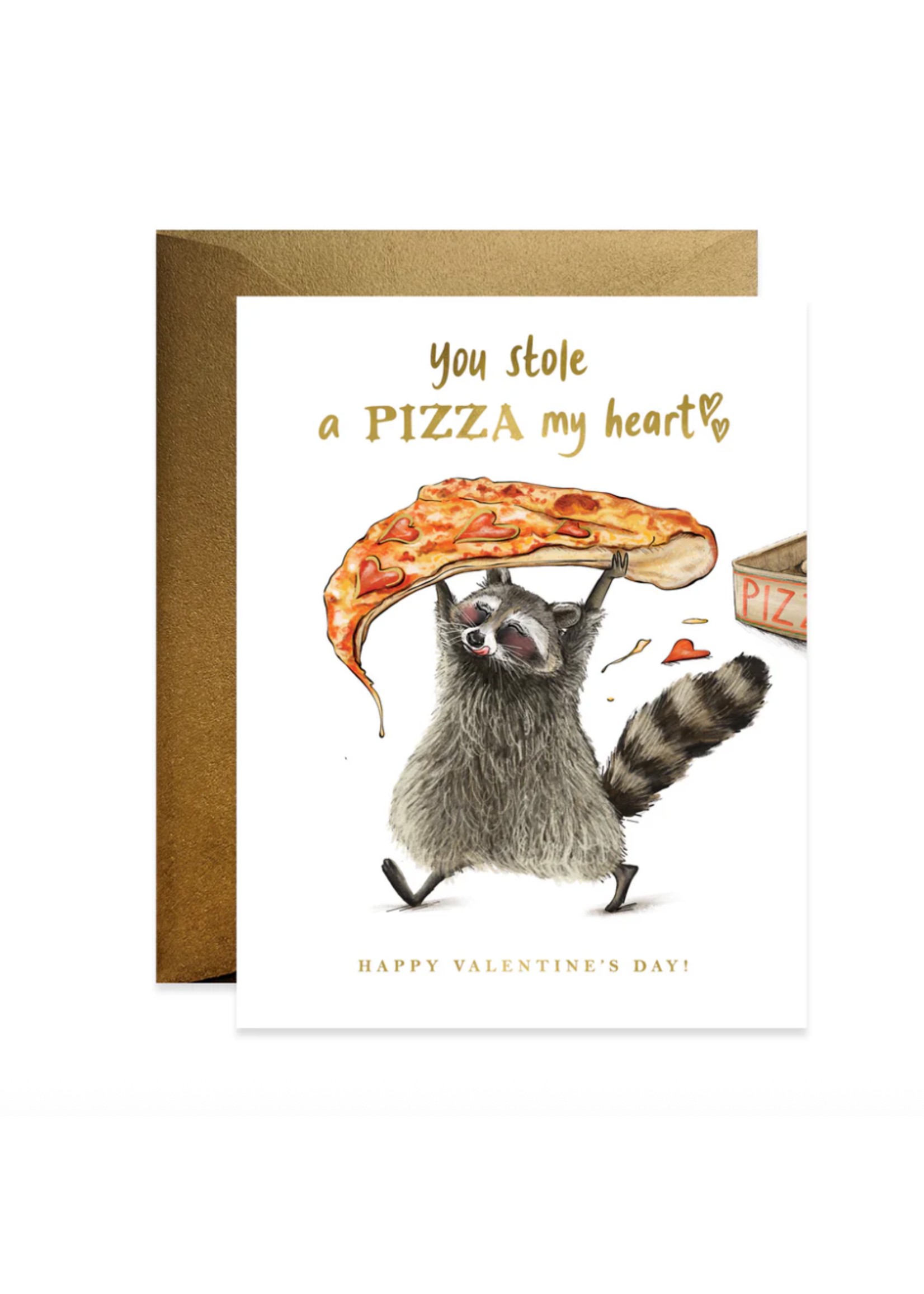 Good Juju Ink You Stole a Pizza My Heart Greeting Card