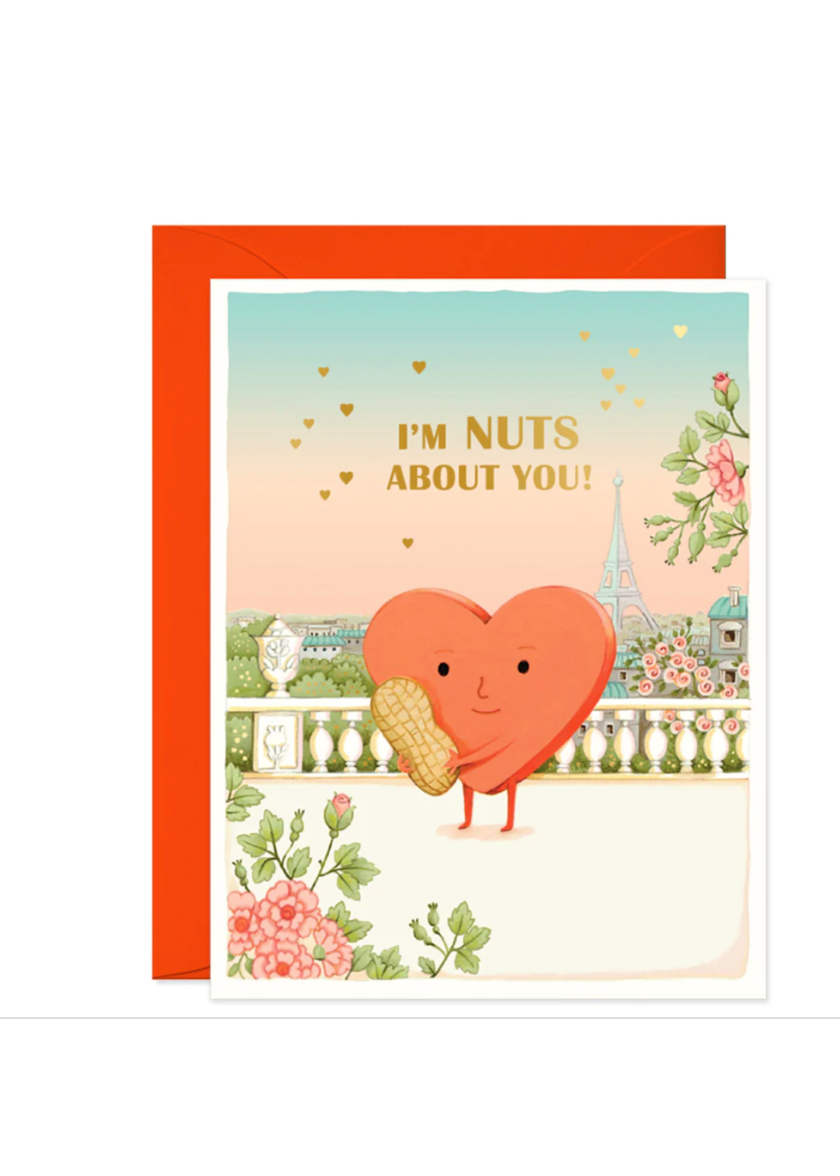 Joojoo Paper Nuts About You Heart Greeting Card