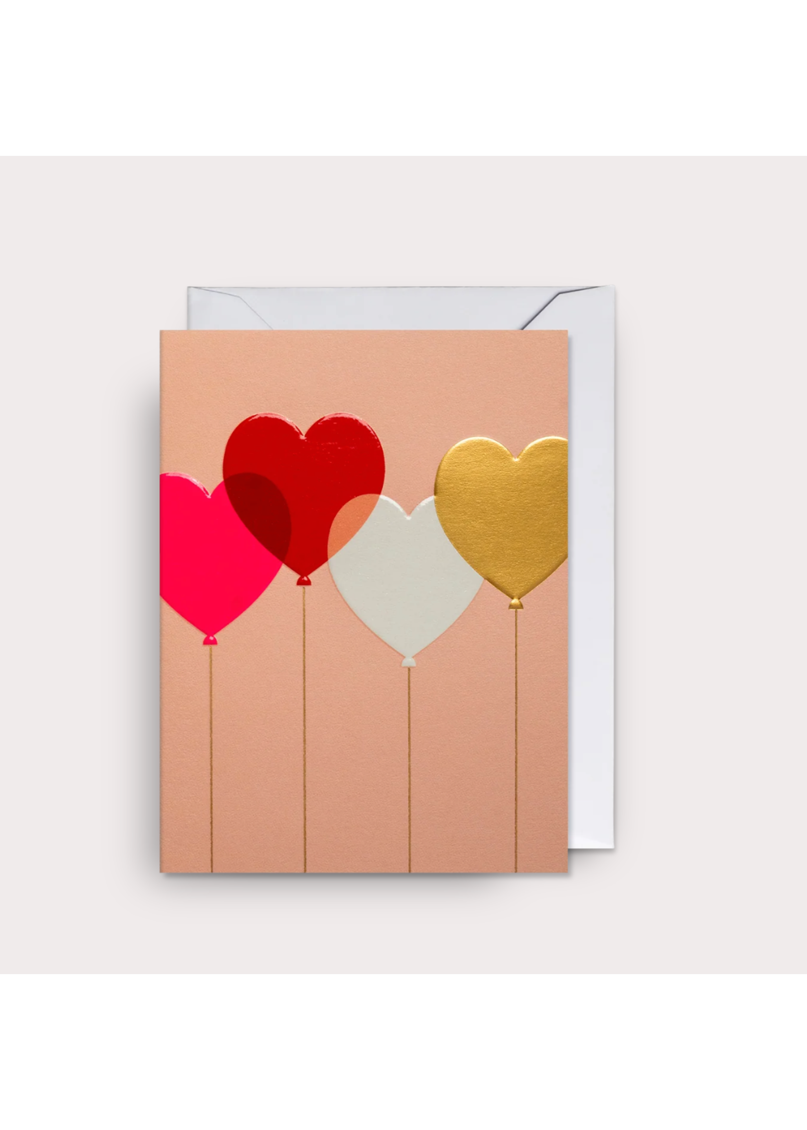 Lagom Design Mini Card Love Heart Balloons