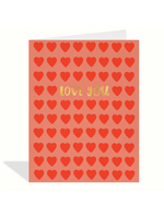 Halfpenny Red Hearts Love You