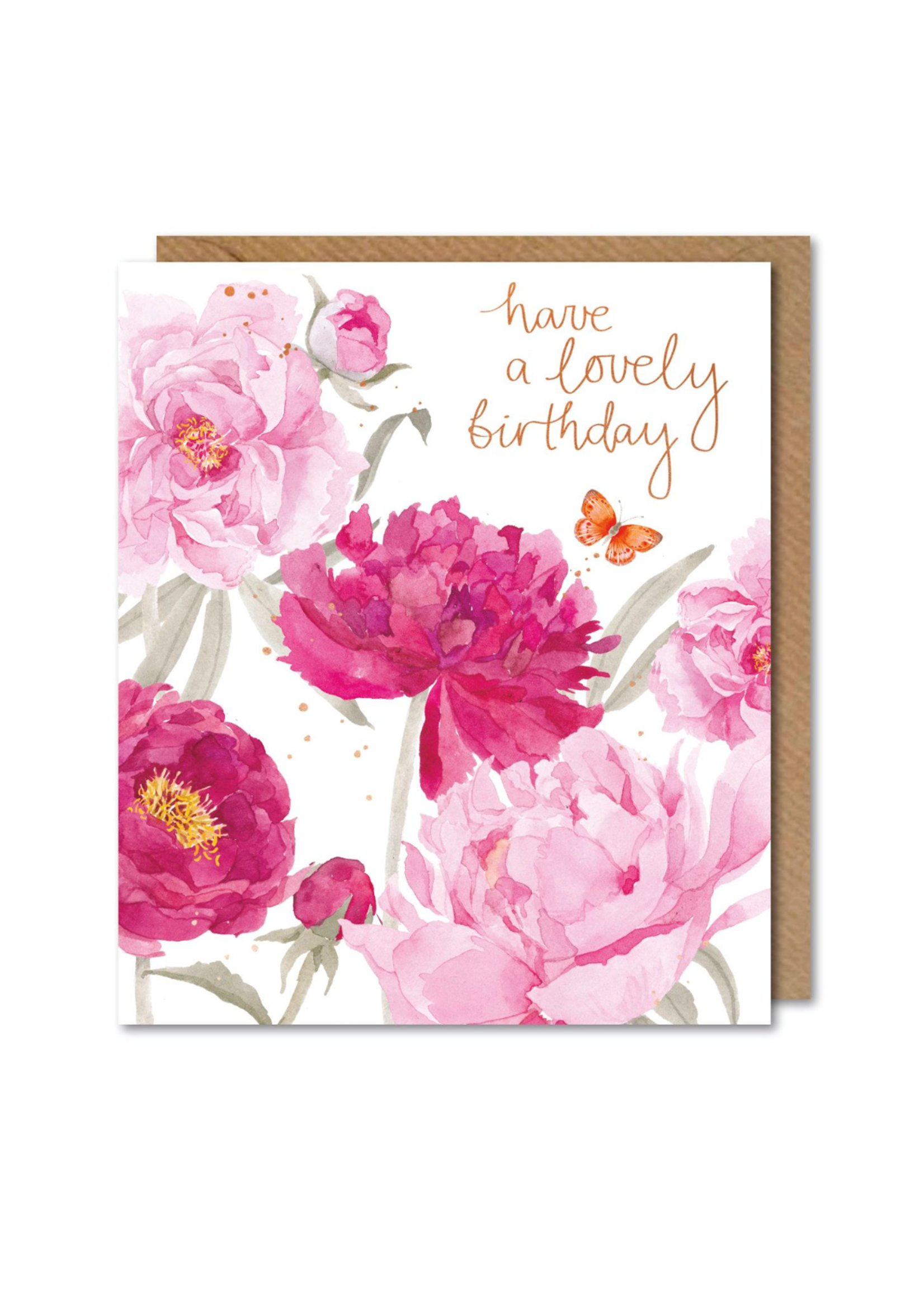 Paperlink Have a Lovely Birthday Peonies