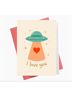 Inkwell Cards Love You Flying Saucer Pea