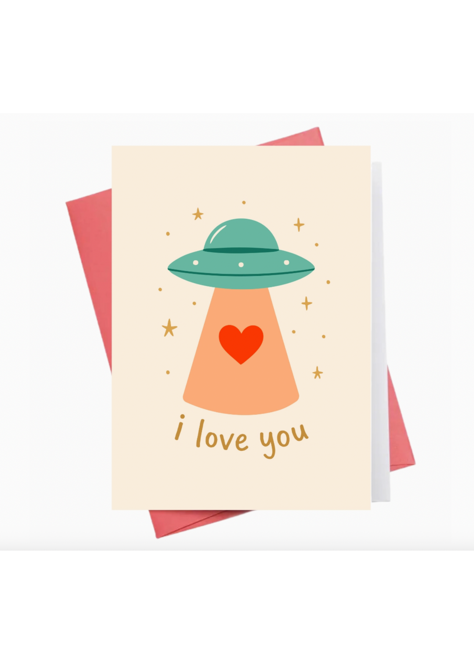 Inkwell Cards Love You Flying Saucer Pea