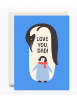Inkwell Cards Love You Dad Penguin Blue