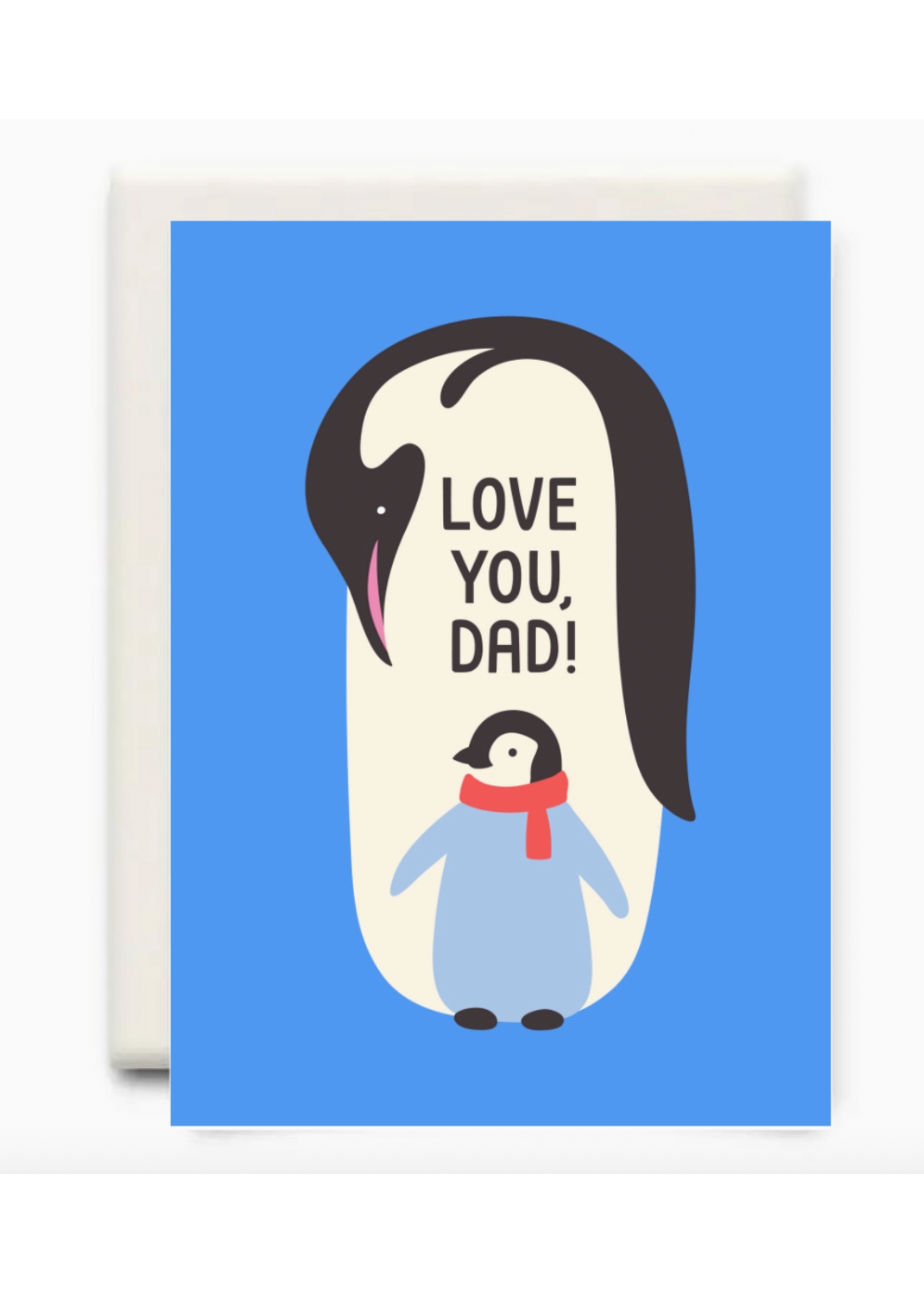 Inkwell Cards Love You Dad Penguin Blue