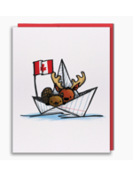 Studio Vcky Oh Canada Paper Boat Greeting Card