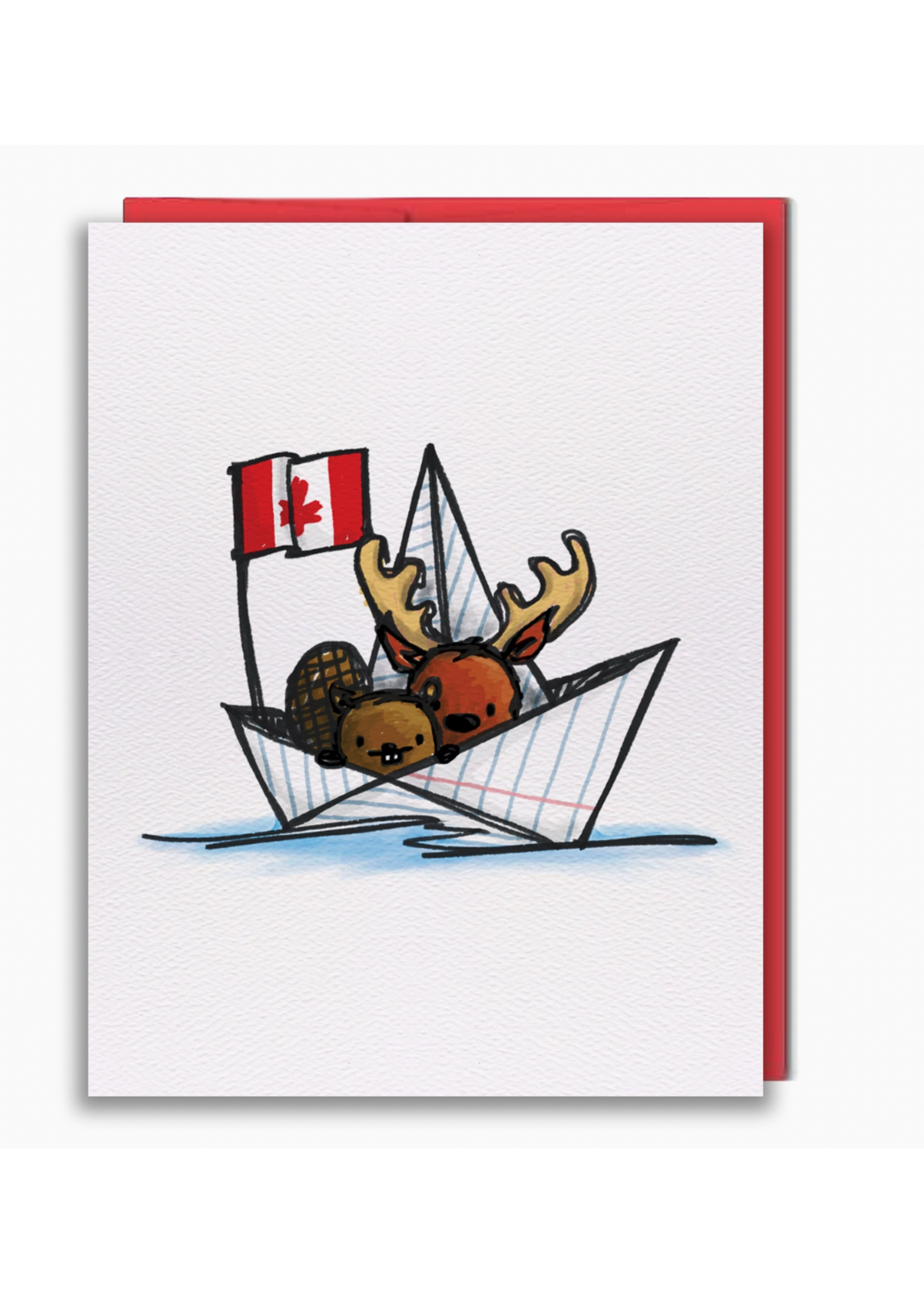 Studio Vcky Oh Canada Paper Boat Greeting Card