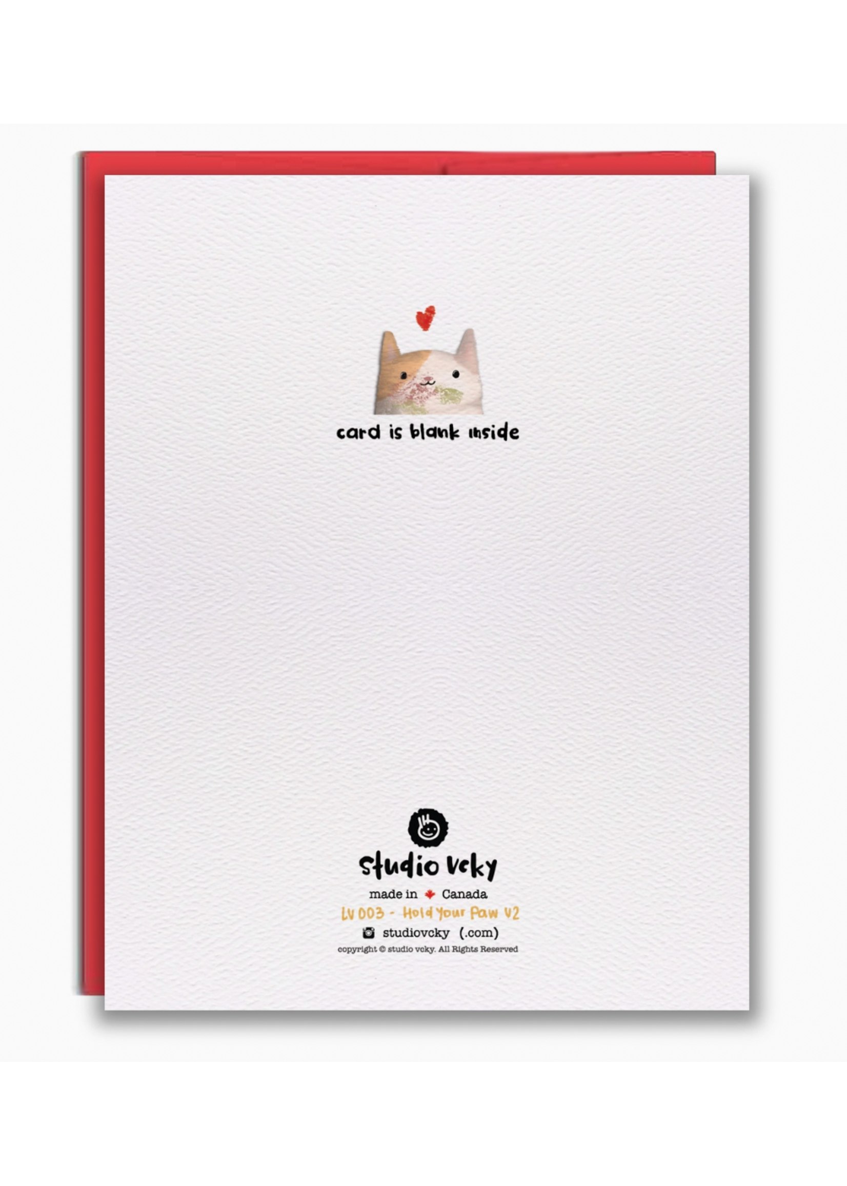 Studio Vcky I Want to Hold Your Paw Greeting Card