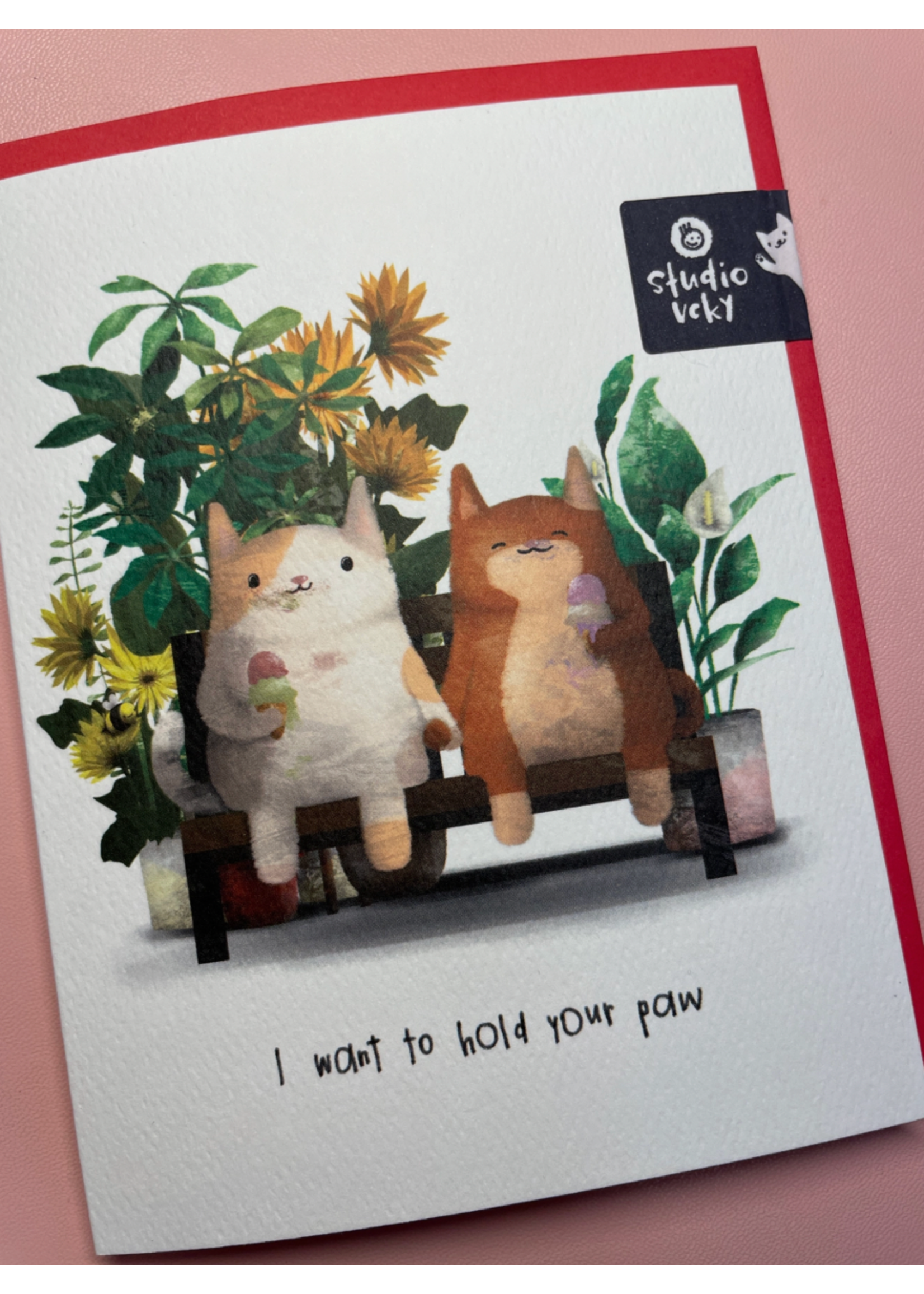 Studio Vcky I Want to Hold Your Paw Greeting Card