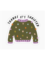 Pretty by Her Thanks It's Thrifted Sweater Sticker
