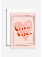 Mimi and August Bisou Bisou Heart Greeting Card
